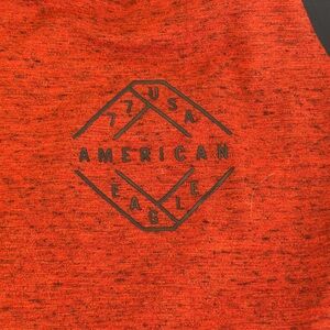American Eagle Outfitters Orange Flex Long Sleeve Tee- Men's Large